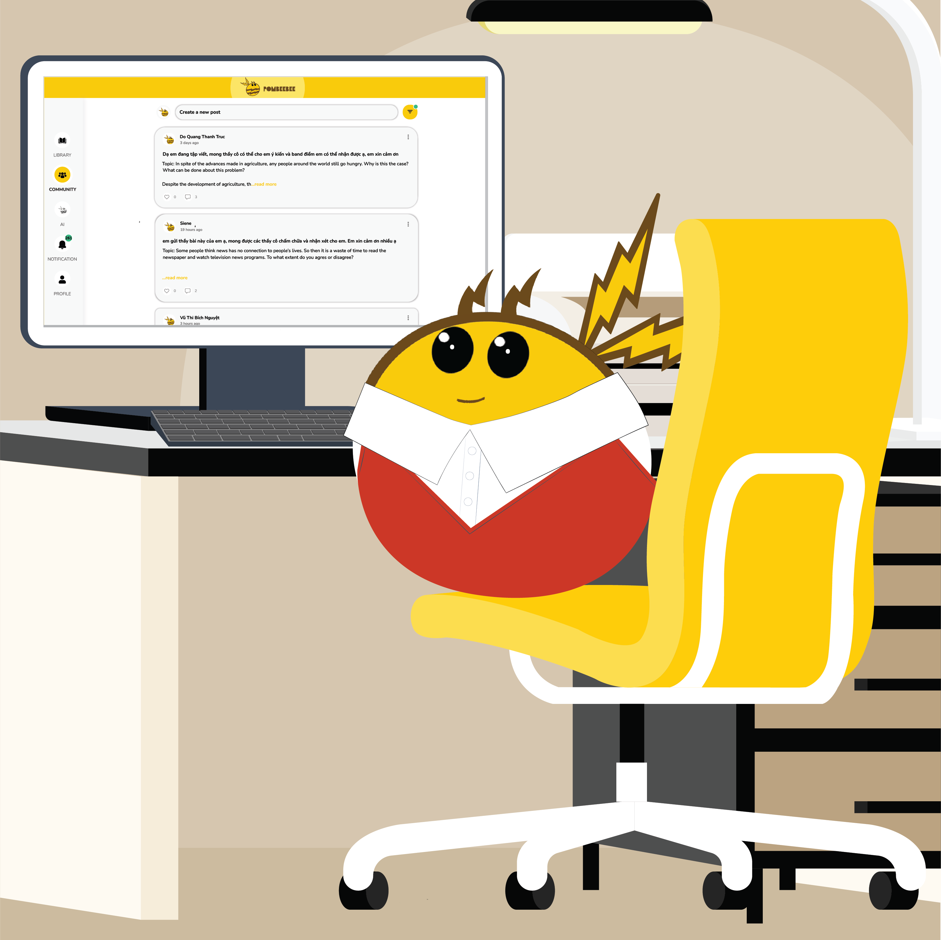 Participate in Pombeebee’s English Community